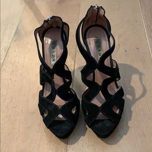 Prada suede heels